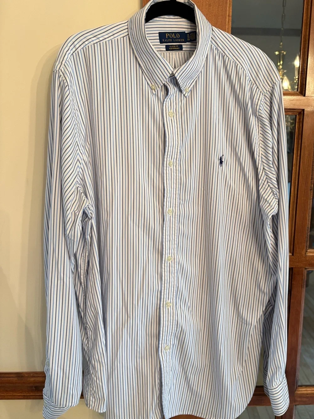 Polo Ralph Lauren Men's Classic Fit Striped Stretch Poplin Shirt size XL